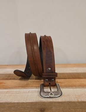 Ariat Western Style Men's Genuine Leather Brown Belt Size 36 A1019444